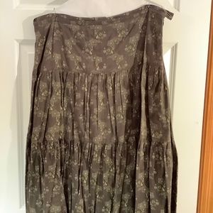 J Crew Dark Brown Long Flowy Skirt
